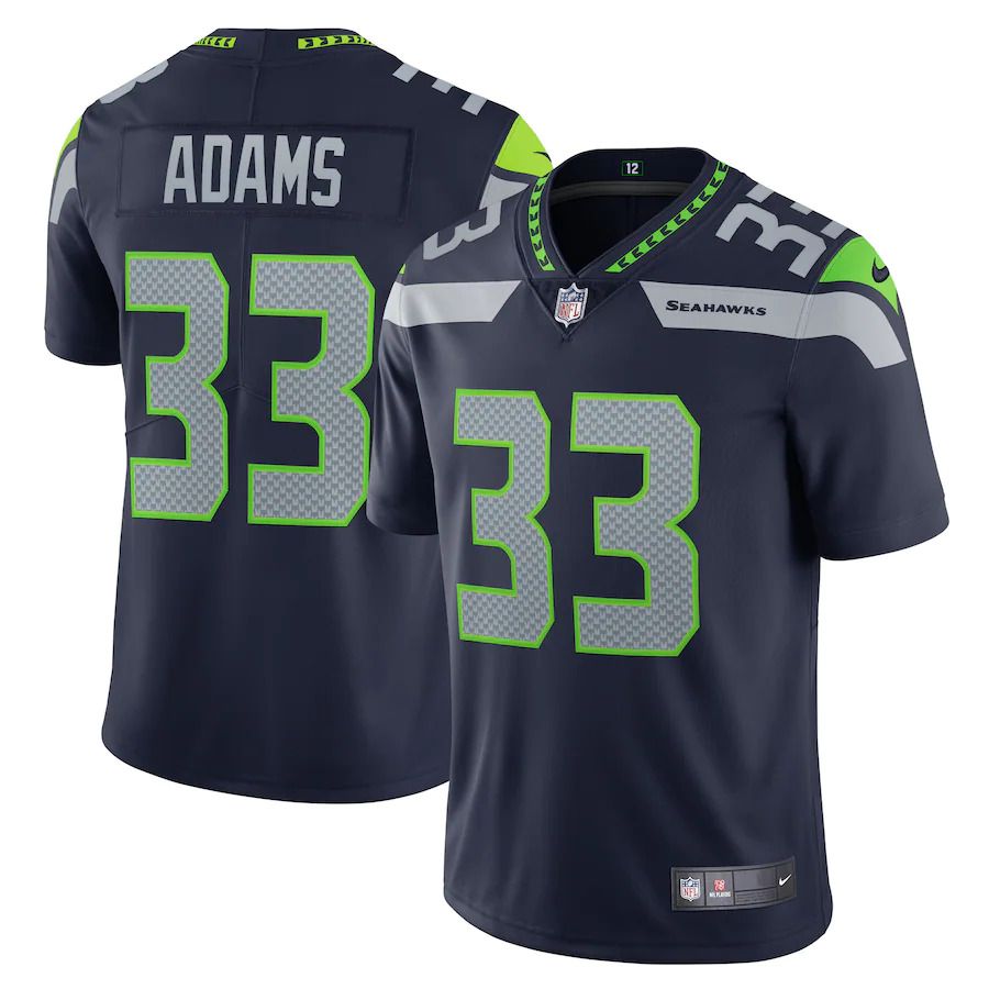 Men Seattle Seahawks #33 Jamal Adams Nike College Navy Vapor Limited NFL Jersey